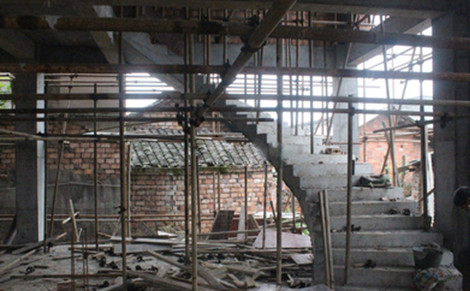 框架结构自建房中的楼梯