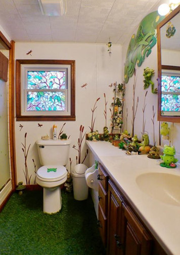 充满自然气息的浴室效果图