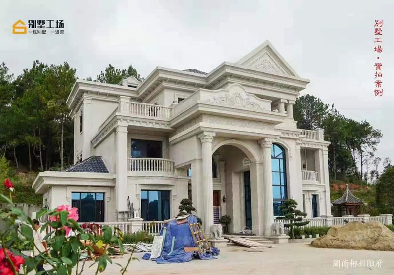 三层欧式别墅真实图片，湖南郴州案例实拍