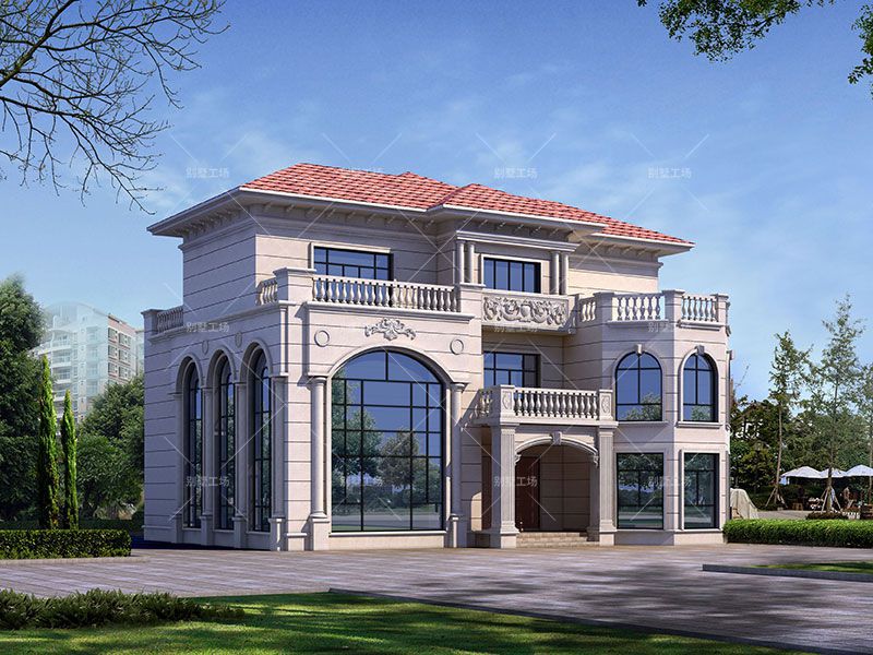 豪華三層歐式別墅設計施工圖紙