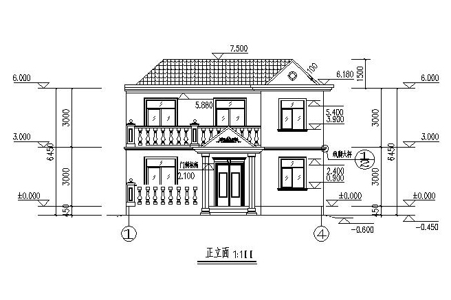 100平米农村二层半别墅设计图2