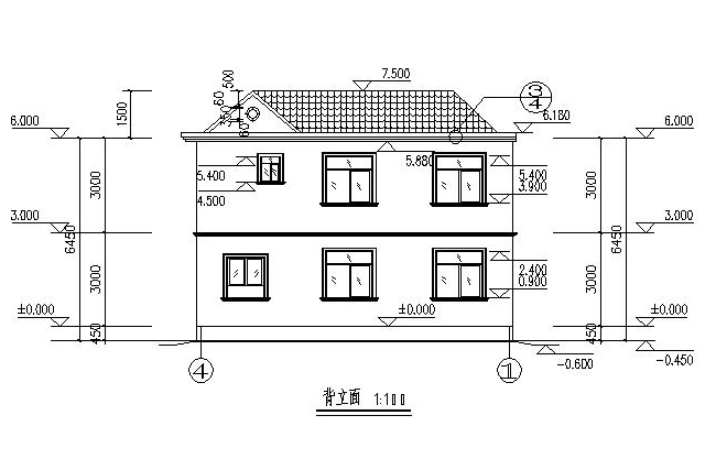 100平米农村二层半别墅设计图3