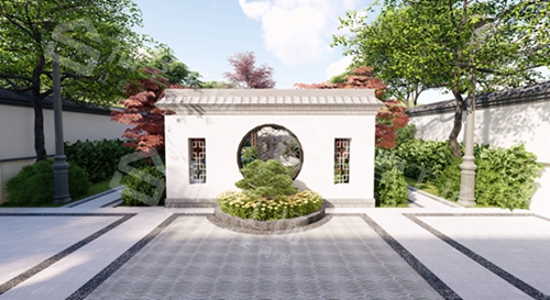 新中式别墅庭院设计3