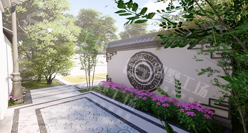 新中式别墅庭院设计7