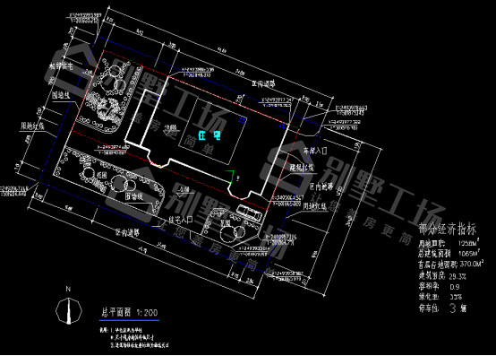 三层豪华型别墅CAD平面图