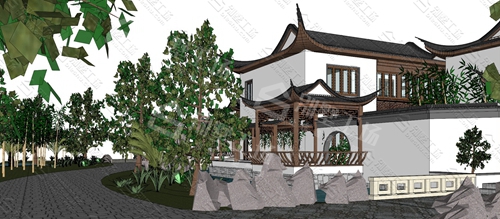 豪华两层苏式别墅户型设计图片介绍，苏州园林般的居住体验1