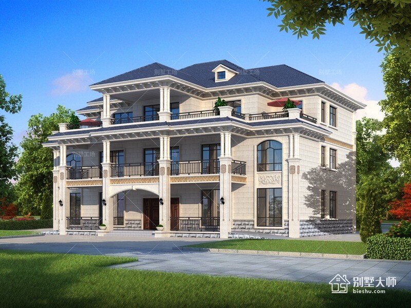 三層豪華雙拼別墅圖，兄弟合建首選