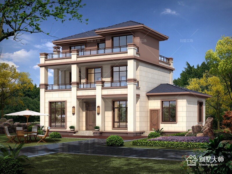 帶偏屋的農(nóng)村別墅圖，一層增建設(shè)計，整體大升級