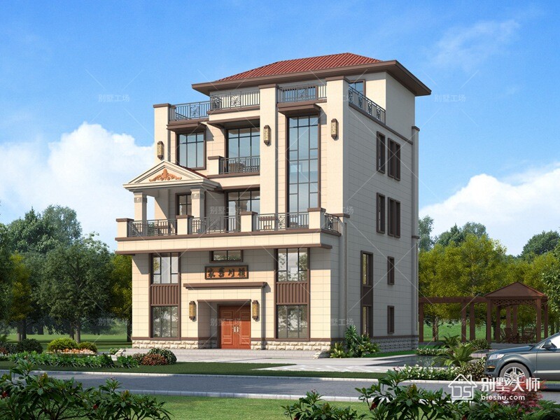 時尚雅致的五層別墅效果圖，高樓層可以這樣建