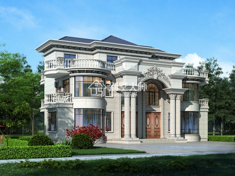 農村三層雙拼自建別墅，豪華歐式設計超氣派