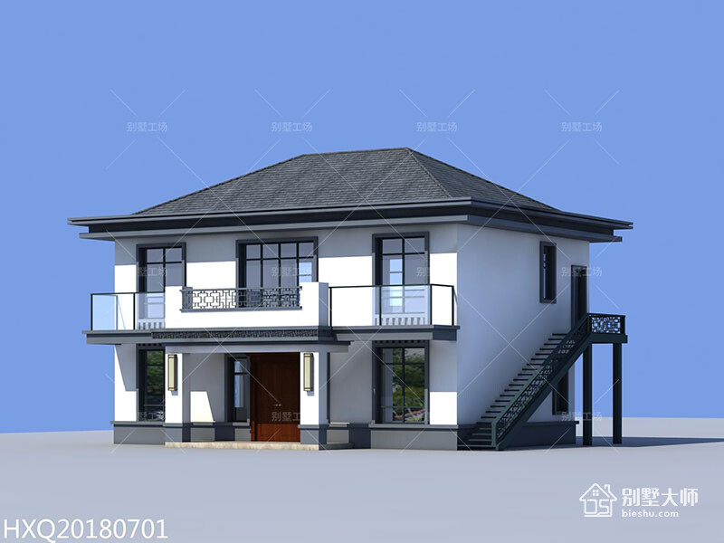 新中式風格農村自建別墅占地約90平設計圖紙分享