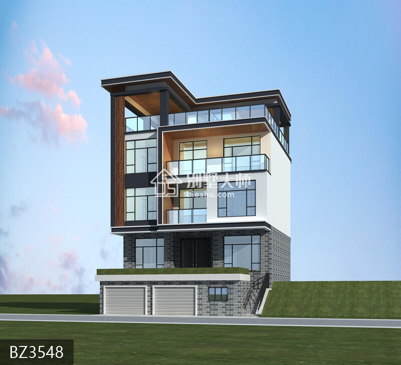 占地120平方别墅功能全部带车库带阁楼双拼别墅独栋带地下室复式